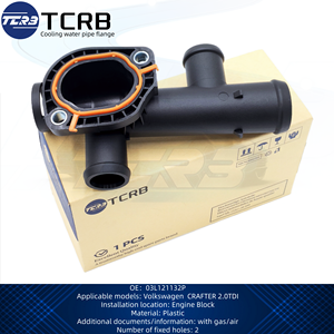 TCRB 03L121132P Jaahdytysnesteen Laippa <span class=keywords><strong>Takana</strong></span> Brides de liquide de refroidissement avec joint arrière pour VW Crafter 30-50 Bus/box 2E 2F 2.0 - Product Image 3