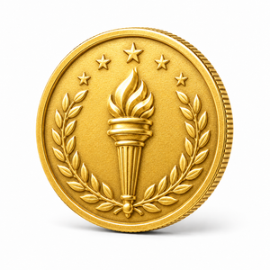 Médaille Couronne Personnalisée en Alliage de Zinc Plaqué Or 3D, Pièce de Défi Royale Roi Reine, Étoiles, Médailles Commémoratives en Métal, Souvenir - Product Image 5