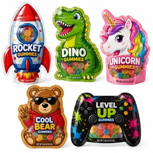 Bolsas Personalizadas al por Mayor de Fábrica OEM ODM con Forma Comestible, a Prueba de Olores, de Plástico Mylar para Chicles y Alimentos - Product Image 1
