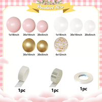 Lots de 152 ballons en latex dorés, roses et blancs, pour les fêtes d'anniversaire sur le thème de bébé et de maman et les décorations de la fête des mères