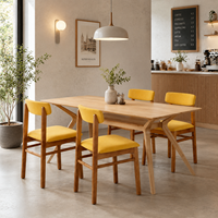 Chaise de salle à manger moderne en bois de frêne personnalisable pour hôtels et restaurants, usage commercial
