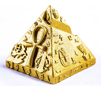 Sculpture miniature de pyramide égyptienne en résine, statue artistique faite à la main