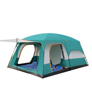 Tenda Dupla para Camping com Dois Quartos e Um Salão, Proteção Contra Chuva e Sol, Tenda Multiuso Grande - Product Image 1