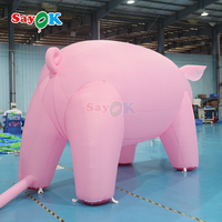 Sayok 20ft géant gonflable publicité sauter cochon héros mascotte gonflable tête de cochon dessin animé à vendre