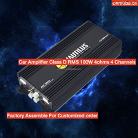 Mini amplificateur de voiture RMS 100W 4 canaux haut niveau RCA AMP gamme complète crête 4200W classe D amplificateur de voiture monobloc