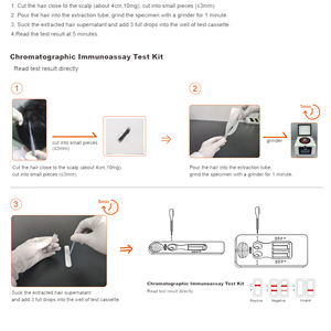 Kit <span class=keywords><strong>de</strong></span> Prueba <span class=keywords><strong>de</strong></span> Oro Coloidal para Detección Rápida <span class=keywords><strong>de</strong></span> <span class=keywords><strong>Drogas</strong></span> en el Cabello MOP 2ng/mg en Casete - Product Image 5