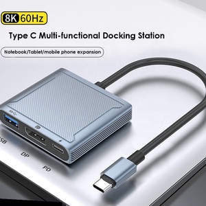 Nuovo aspetto 3 in 1 8K <span class=keywords><strong>USB</strong></span> tipo <span class=keywords><strong>C</strong></span> a display DP USB3.0 PD 100W Docking Station cavo adattatore - Product Image 2