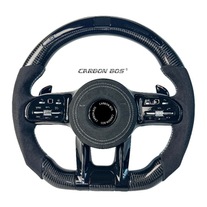 Volante Deportivo Personalizado con LED y Fibra de Carbono para Mercedes-Benz <span class=keywords><strong>AMG</strong></span> GT63S W212 W221 W222 W205 W204 <span class=keywords><strong>C220</strong></span> GLC63 - Product Image 2
