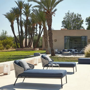 Chaise de soleil en <span class=keywords><strong>corde</strong></span> <span class=keywords><strong>tressée</strong></span>, meuble d'extérieur, loisirs, design de piscine, pour jardin et terrasse, offre spéciale - Product Image 4