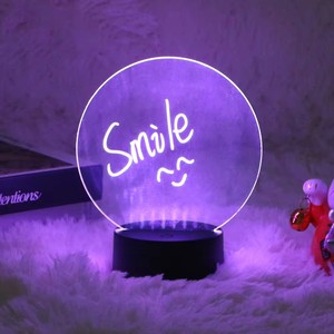 Trong suốt sáng Acrylic Lưu ý Hội Đồng Quản trị xóa được viết bảng tin Bảng Đèn Bàn Ins sáng tạo máy tính để bàn ánh sáng ban đêm ghi nhớ nhắc nhở - Product Image 1