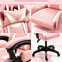 Chaise de Gaming Robuste Rose et Blanche 200KG, Plusieurs Couleurs au Choix, Idéale pour la Maison, le Bureau, les Cadeaux, Qualité Stable, Vente en Gros Disponible