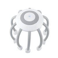 Masseur électrique automatique de cuir chevelu vibrant avec araignée, griffe portative en Silicone blanc 2
