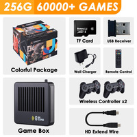 Konsol Game TV G11pro 4K HD Sistem Ganda Stik Game 64G/128G Nirkabel untuk Dua Orang 15000+ Game Bawaan Ekspansi 256GB