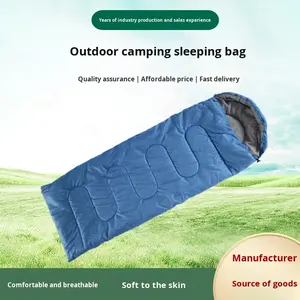 <span class=keywords><strong>Sac</strong></span> <span class=keywords><strong>de</strong></span> <span class=keywords><strong>couchage</strong></span> portable pour adulte, <span class=keywords><strong>hiver</strong></span>, randonnée, camping en plein air, design enveloppe épaissi, polyester, 3 saisons, pique-niques, coton - Product Image 2