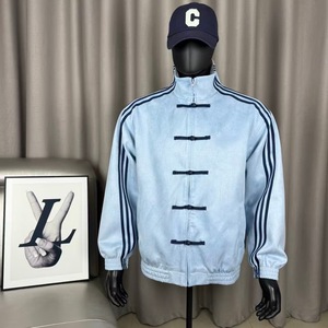 <span class=keywords><strong>Giacca</strong></span> con cappuccio ricamata sportiva retrò di alta gamma a tre strisce, alla moda, con motivo a stella in nuovo stile cinese - Product Image 2