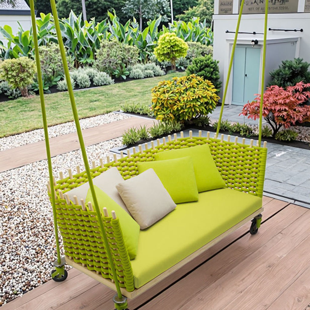 Modern Outdoor Swing Wooden Modern Luxury Indoor/Outdoor Wooden