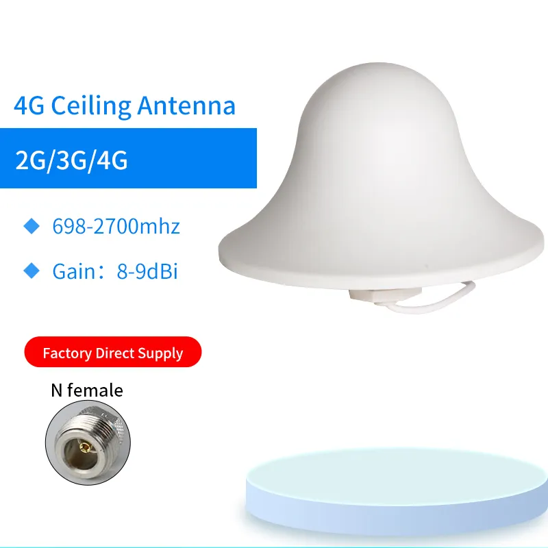 White ABS N Male 10KM Hign Gain Mimo Omnidirectional Ceiling Antenna 5 Dbi 2.4G Long Range Outdoor 4G