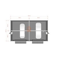 Garage double personnalisable avec toit incliné, expédié en pièces détachées, facile à installer