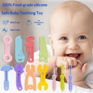 Jouets <span class=keywords><strong>de</strong></span> dentition pour bébé, outils <span class=keywords><strong>de</strong></span> dentition en silicone <span class=keywords><strong>de</strong></span> qualité alimentaire, jouets en forme <span class=keywords><strong>de</strong></span> figurines pour 0-24 mois - Product Image 3