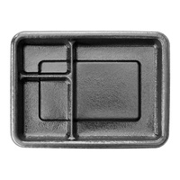 Boîte à bento en mousse PP, 3 compartiments, couvercle à clapet, portable, légère, alternative à la boîte à bento en mousse PS, Ecotainer