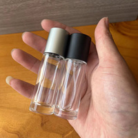Flacons de parfum en verre pressurisé ronds, nouveau design élégant, 10ml, 15ml, 20ml, avec pompe facile sans sertissage, vente en gros