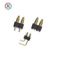Connecteur Pogo personnalisé à une ou deux rangées, à montage sur circuit imprimé, en laiton, mâle/femelle, à ressort, pour charge