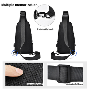 <span class=keywords><strong>Sac</strong></span> <span class=keywords><strong>Banane</strong></span> de Poitrine en Bandoulière pour Hommes, en Cuir PU, avec Logo Personnalisé, Intelligent et Décontracté, Idéal pour les Voyages - Product Image 4