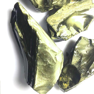 Cristallo naturale guarigione oro ossidiana ruvida scultura pietra di roccia di cristallo per la decorazione domestica - Product Image 3