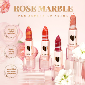 Nouveau Rouge à Lèvres Liquide Mat Effet Marbre Crème Imperméable 4 Couleurs Fini Velours Hydratant Application Facile Style Luxe Tendance - Product Image 2