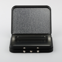Boîte en métal à glissière Mini petit kit de conteneur de stockage portable avec couvercle pour le stockage à domicile Boîte en étain