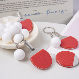 Llavero de tenis de mesa de aleación de zinc Noble, mini raqueta de <span class=keywords><strong>ping</strong></span>-pong y bola, dijes para bolsos deportivos - Product Image 4