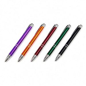 Hot Selling Custom Logo Aluminium Metal Ballpoint Pen 0.5 mm Writing Width Popular Promotional Item - Product Image 4