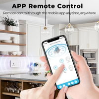 Moniteur d'alimentation Tuya Smart Wifi 13A US EU UK Light Touch Wall Socket Switch App Domotique Alexa Google Home Smart Life