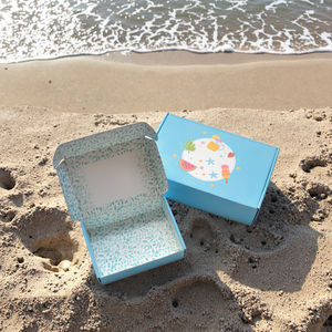 Caja de exhibición de ropa interior, diseño de ventana de correo corrugado colorido, venta al por mayor impresa personalizada para escaparate minorista de lencería - Product Image 1