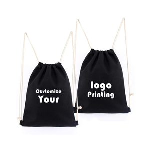 Ba Lô Túi Cinch <span class=keywords><strong>Cotton</strong></span> Logo Tùy Chỉnh Túi Dây Rút Vải <span class=keywords><strong>Cotton</strong></span> Lớn Màu Đen Vải <span class=keywords><strong>Cotton</strong></span> Polyester Có Thể Tái Sử Dụng 8 Oz - Product Image 2