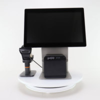 Terminal de point de vente tactile capacitif à double écran CITAQ D1 15,6 pouces Système Android 8.1/Linux/Windows 7/10 4 Go DDR + 64 Go SSD CE FCC