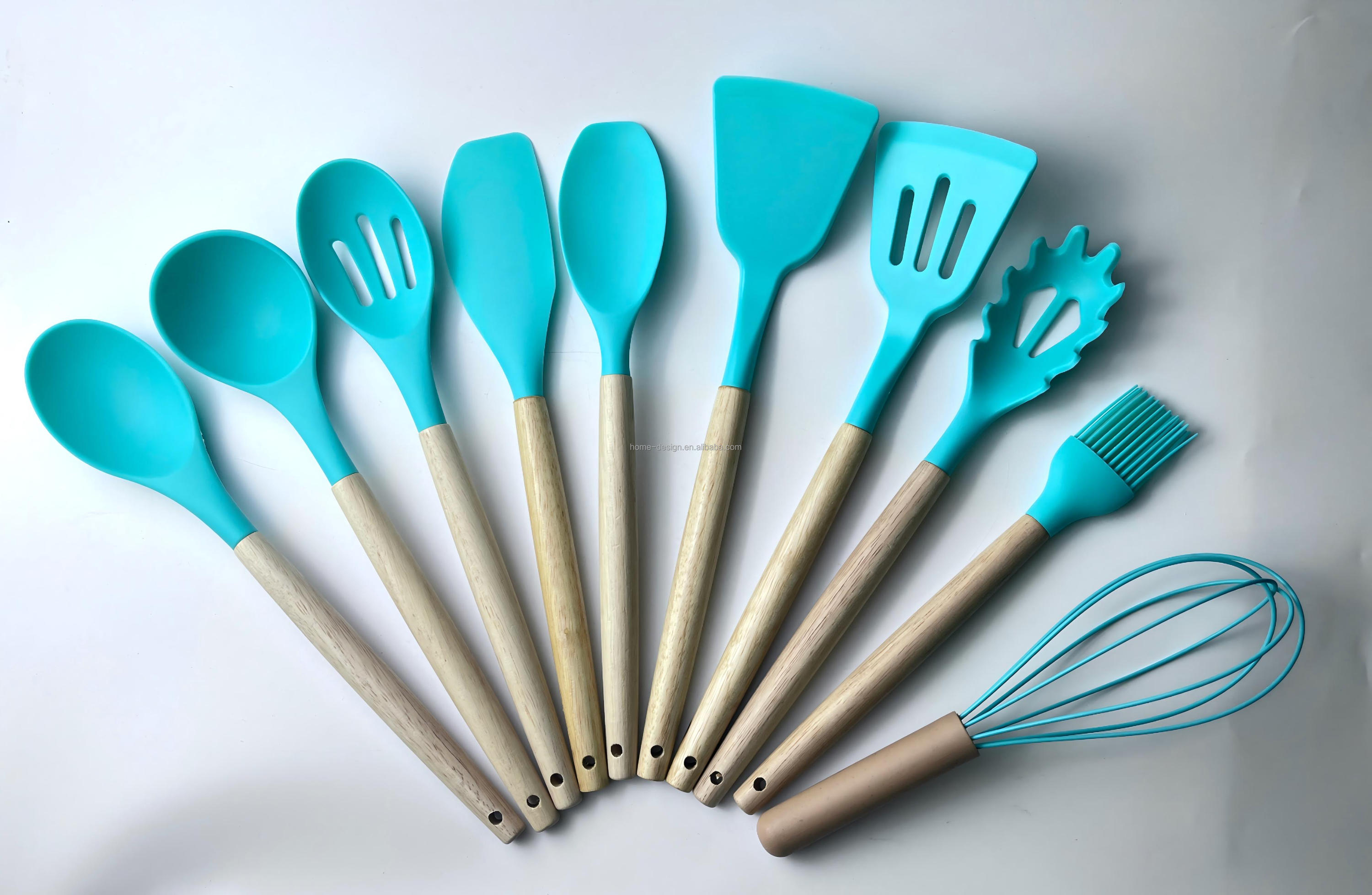 19pcs Silicone Non-Stick Kitchen Utensil Set with Handle Including Spatula and Spoon Essential Cooking Tools for Knife Sets · image 4