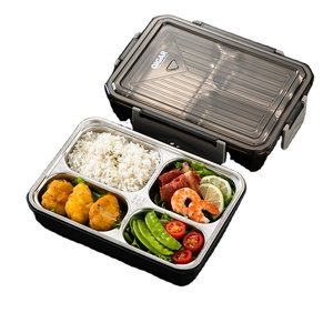metal lunch box stainless steel for school Stainless Steel Lunch Box Insulated 3 Food Compartment for School