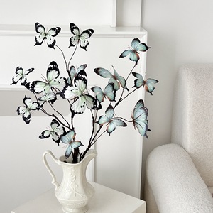 Romantic Dreamy Artificial Butterfly Branch Silk Fabric Butterfly <b>Spray</b> for Aesthetic Home Room Wedding Decoration - Product Image 4