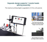 Máquina de Codificación por Inyección de Tinta en Línea Phezer PW1 para Latas, Botellas de Vidrio, Bolsas de Plástico y Cartones, Codificador Automático de Datos Variables por Lotes