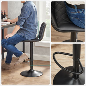 <span class=keywords><strong>SONGMICS</strong></span> Siège moderne en cuir pu <span class=keywords><strong>tabouret</strong></span> de <span class=keywords><strong>bar</strong></span> pivotant en métal tabourets de <span class=keywords><strong>bar</strong></span> pivotants en métal en gros chaise ou salle à manger cuisine - Product Image 5