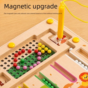 <span class=keywords><strong>Jeu</strong></span> de labyrinthe magnétique pour enfants, puzzle de tri de perles, jouet éducatif Montessori, entraînement à la motricité fine - Product Image 2