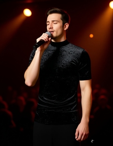 T-shirt in Velluto a Maniche Corte per <span class=keywords><strong>Uomo</strong></span>, Collo Tondo, Stile Pullover, Adatta sia Come Maglia Intima che Come Capo Esterno. - Product Image 4