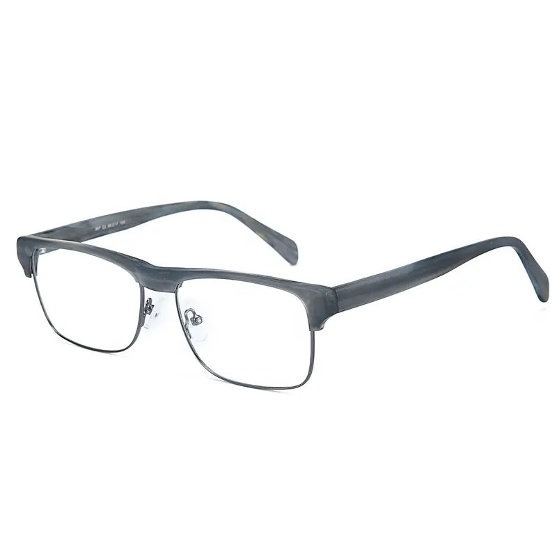 CE standart çin özel marka polo erkek asetat metal optik gözlük çerçeveleri gözlük