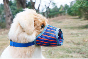 Muselière respirante en nylon pour chien, réglable, en maille souple, protection anti-morsure pour chiot, collier réfléchissant pour l'entraînement anti-mastication et anti-aboiement des animaux de compagnie - Product Image 5