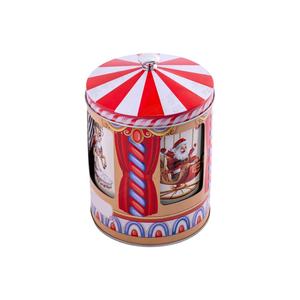 Caja de hojalata giratoria de doble capa con música, apta para alimentos - Caja de joyería artesanal premium personalizable para embalaje de regalos de Navidad y velas - Product Image 1