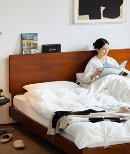 Nordic Style Solid Wood Box Bedroom Furniture With Wooden Headboard Large <b>Bed</b> <b>Frame</b> Manufacturer Wholesale MYC-82YY Modern Desig - Product Image 3