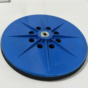 Support de polissage bleu 180 mm pour meuleuse d'angle, disque auto-adhésif Velcro avec ventouse 008200 - Product Image 1