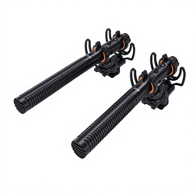 COMICAaa VM40 Directional Shotgun Microphone One-to-One Carbon Fiber Boom Pole Set APP Control Wireless/Wired Live Streaming