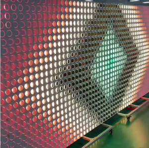 Módulo de Lámparas de Inducción con Matriz Escamada Dorada, Panel de Iluminación Dinámica Giratorio de <span class=keywords><strong>360</strong></span>°, DMX512 IP40 RGB para Exposiciones, Centros Comerciales y Tiendas - Product Image 3